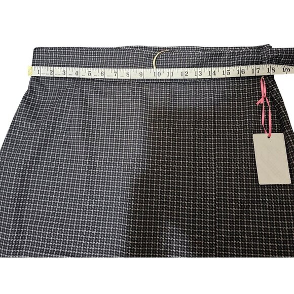 Jenna Rose Womens Black & White Houndstooth Wrap Skirt XL Polyester Rayon Blend - Picture 9 of 10